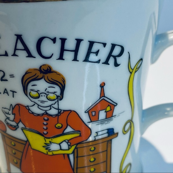 Porcelain Vintage Teacher Mug Teacher’s Gift Japan - Picture 8 of 13